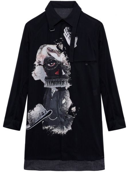 Košulja s printom Yohji Yamamoto crna