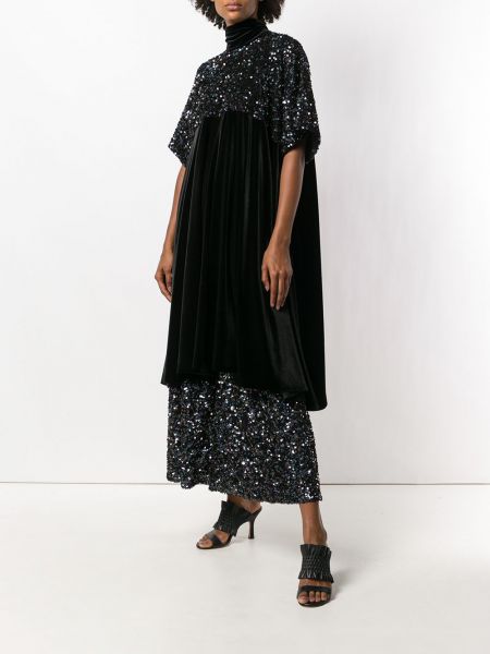 Sukienka koktajlowa asymetryczna Talbot Runhof czarna