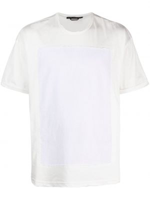Bílé bavlněné tričko s kulatým výstřihem Daniele Alessandrini