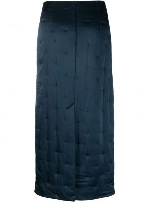 Saténové midi sukně Totême modré