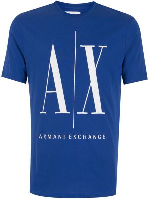 Trykt t-skjorte Armani Exchange blå