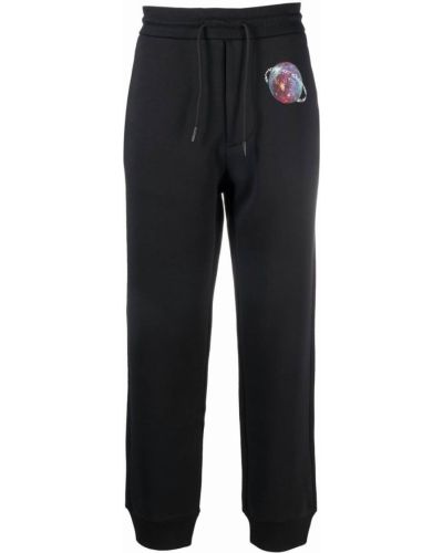Pantalones de chándal con estampado Emporio Armani negro