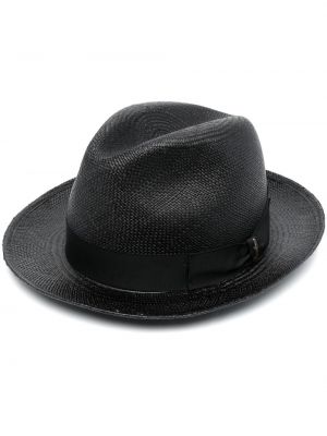 Strohhut mit schleife Borsalino schwarz