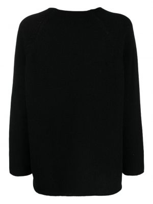 Sweter z kaszmiru z okrągłym dekoltem Lamberto Losani czarny