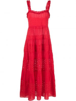 Sukienka midi bawełniana Rixo czerwona