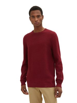 Пуловер Tom Tailor винено червено