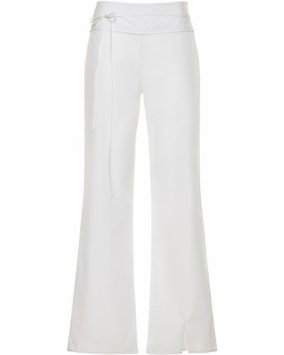 Bavlněné rovné kalhoty Saks Potts bílé