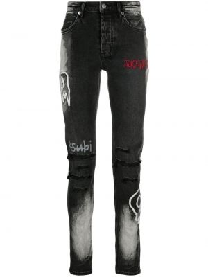 Skinny fit-jeans Ksubi svart