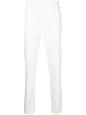 Bavlněné rovné kalhoty Eleventy bílé