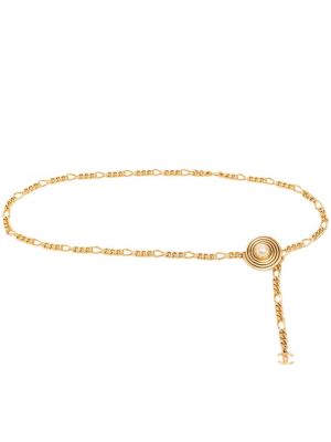 Cinturón con perlas Chanel Pre-owned dorado