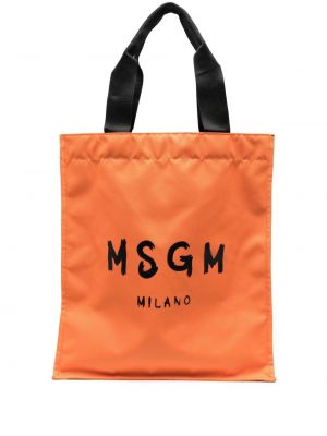 Trykt shoppingbag Msgm oransje