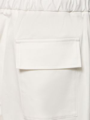 Памучни панталон Jil Sander бяло