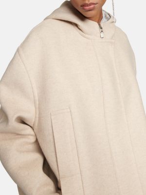 Abrigo de lana de seda de cachemir Givenchy beige