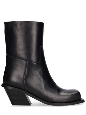 Ankle boots skórzane Gia Borghini czarne