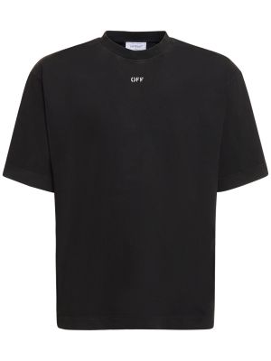 Pamut póló Off-white fekete