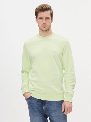Суичър без качулка Calvin Klein Jeans зелено