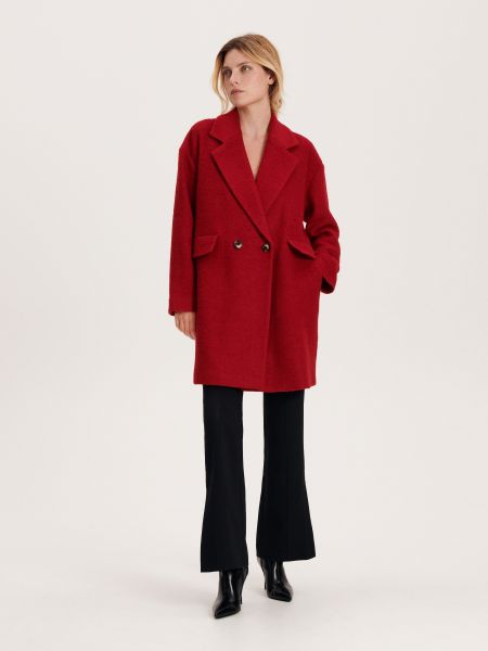 Красное шерстяное пальто Reserved