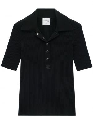Polo marškinėliai Courreges juoda