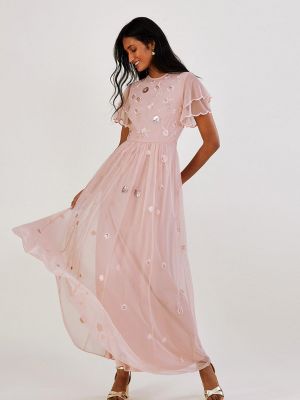 Длинное платье Monsoon розовое