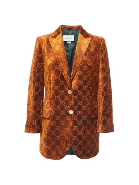 Aksamitna kurtka Gucci Vintage brązowa