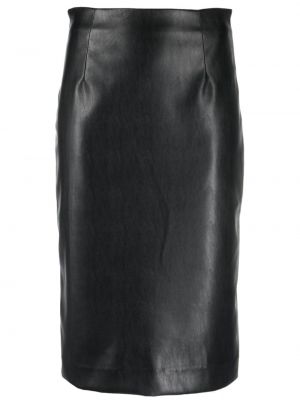 Kožená sukňa Lardini čierna