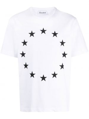 Raštuotas medvilninis marškinėliai su žvaigždės raštu Etudes