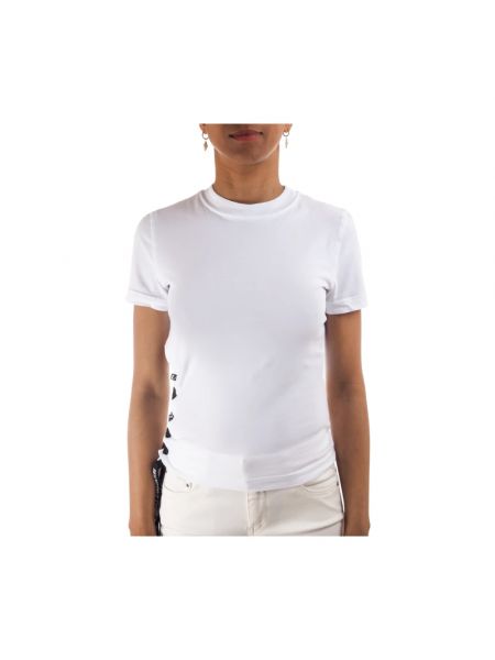Koszulka z krótkim rękawem z okrągłym dekoltem Versace Jeans Couture biała