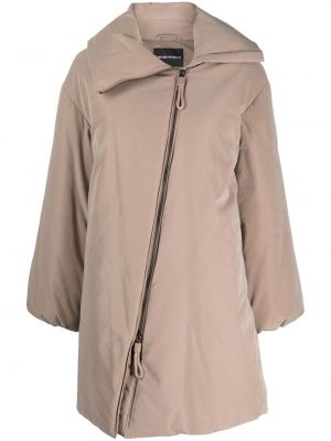 Asymetrický kabát na zips Emporio Armani béžová