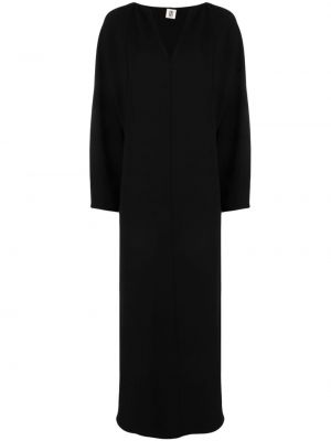 Макси рокля с v-образно деколте By Malene Birger черно