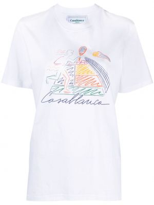 Bavlněné tričko Casablanca bílé