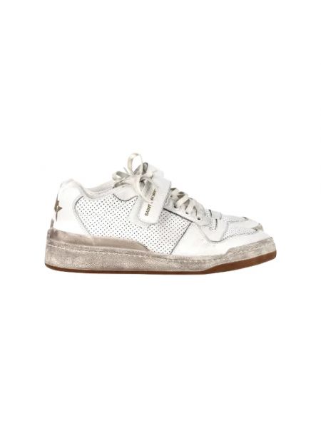 Sneakersy skórzane retro Yves Saint Laurent Vintage białe