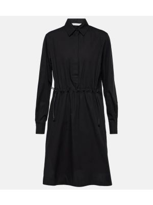Βαμβακερή φόρεμα Max Mara μαύρο