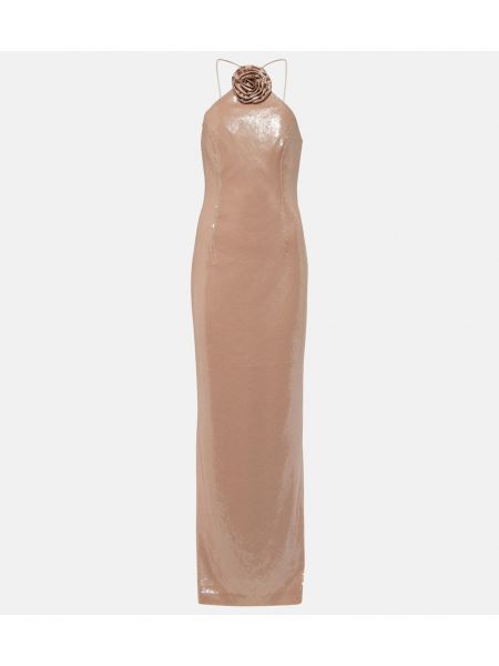 Kvetinové dlouhé šaty Rebecca Vallance béžová