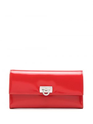 Lakovaná kožená peňaženka Ferragamo červená