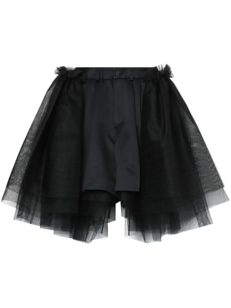 Pantaloni scurți din tul Noir Kei Ninomiya negru