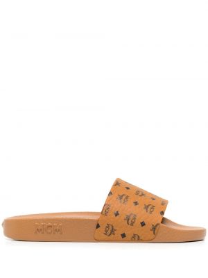 Trykt flip-flops Mcm brun