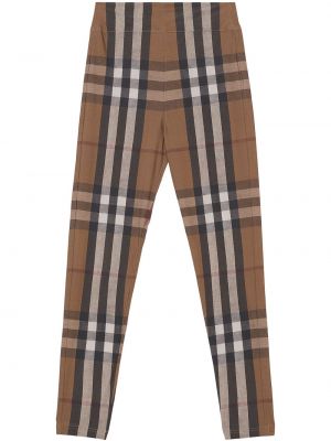 Pantalones de chándal a cuadros Burberry marrón