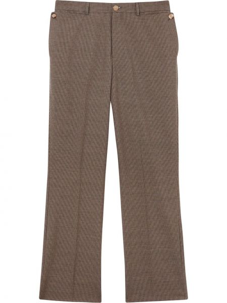 Pantalones rectos con bolsillos Burberry marrón