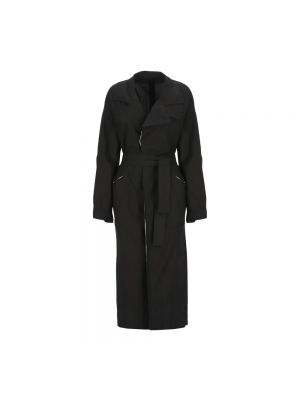 Czarny płaszcz bawełniany Yohji Yamamoto