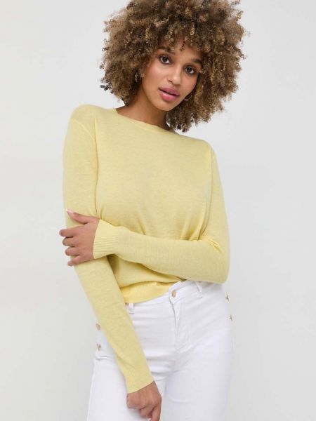 Weekend Max Mara gyapjú pulóver könnyű, női, sárga