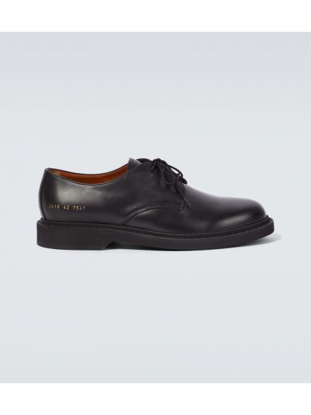 Кожени обувки в стил дерби Common Projects черно