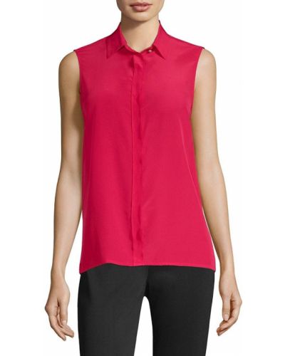 Шелковая блузка Donna Karan, розовая