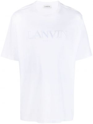 Kokvilnas t-krekls Lanvin balts