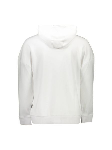 Sudadera con capucha de algodón con estampado deportiva Plein Sport blanco