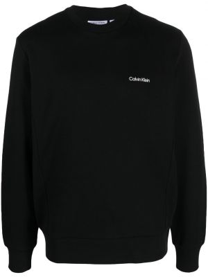 Sweat en coton à imprimé Calvin Klein noir