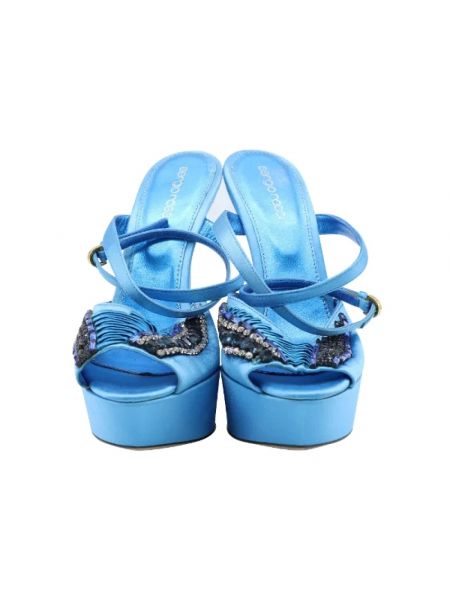Sandalias de cuero Sergio Rossi Pre-owned azul
