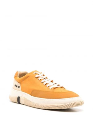 Sneakersy sznurowane skórzane koronkowe Osklen żółte