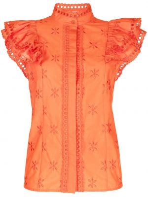 Блуза на цветя Erdem оранжево