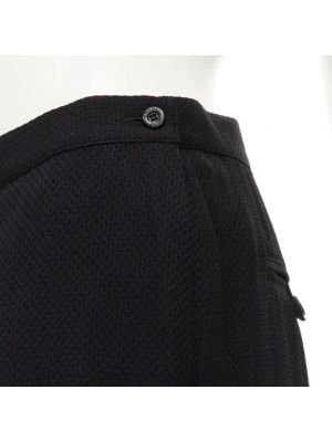 Falda de viscosa Chanel Vintage negro