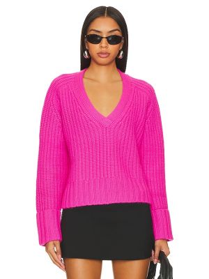 Jersey de cachemir con escote v Autumn Cashmere rosa